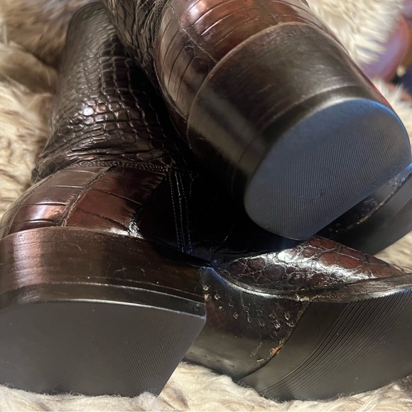 Lucchese Mahogany Full Caiman Gator western cowboy Boots - Picture 12 of 16